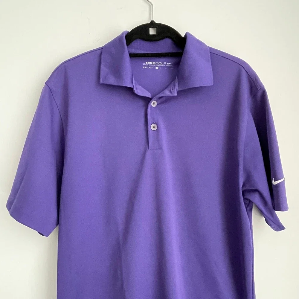Nike Golf Dri Fit Polo Shirt Purple Small